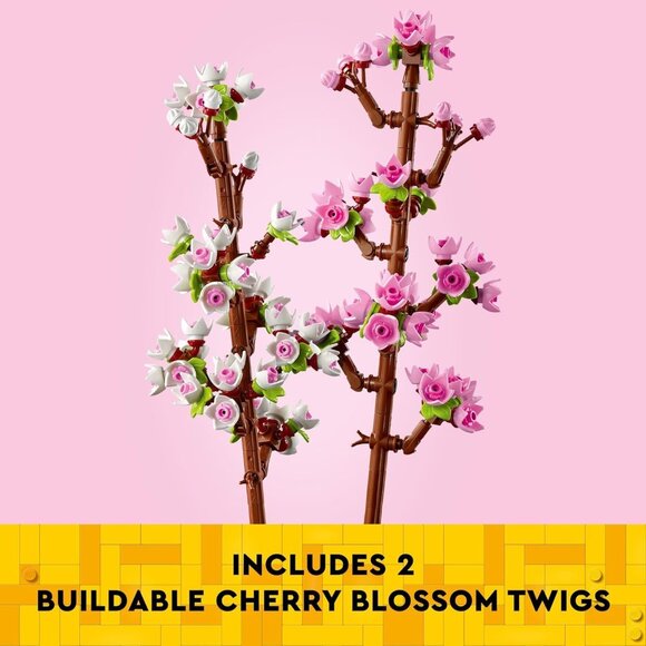NEW LEGO Cherry Blossom Flower Decor Display Bouquet 40725 Stocking Stuffer Make - Picture 2 of 11